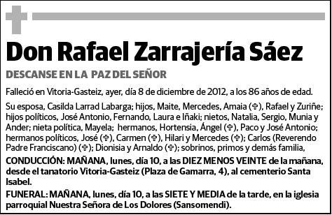 ZARRAJERIA SAEZ,RAFAEL