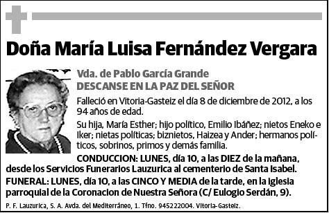 FERNANDEZ VERGARA,MARIA LUISA