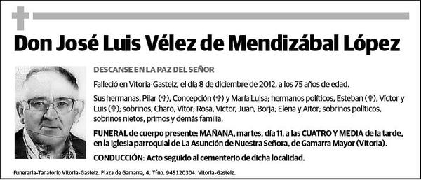 VELEZ DE MENDIZABAL LOPEZ,JOSE LUIS