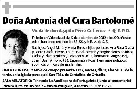 DEL CURA BARTOLOME,ANTONIA