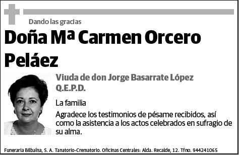 ORCERO PELAEZ,Mª CARMEN
