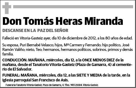 HERAS MIRANDA,TOMAS