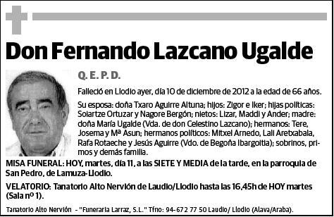 LAZCANO UGALDE,FERNANDO