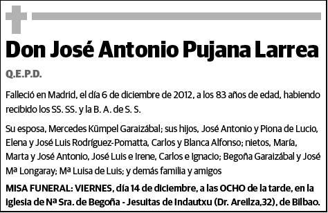 PUJANA LARREA,JOSE ANTONIO