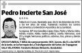 INCIERTE SAN JOSE,PEDRO