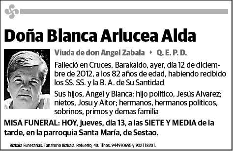 ARLUCEA ALDA,BLANCA