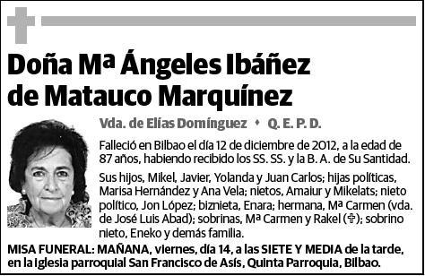 IBAÑEZ DE MATAUCO MARQUINEZ,MARIA ANGELES