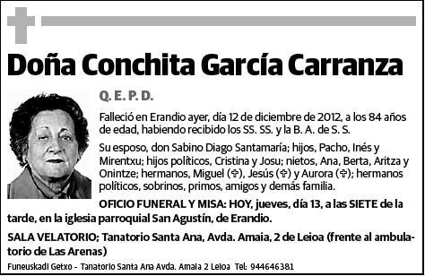 GARCIA CARRANZA,CONCHITA