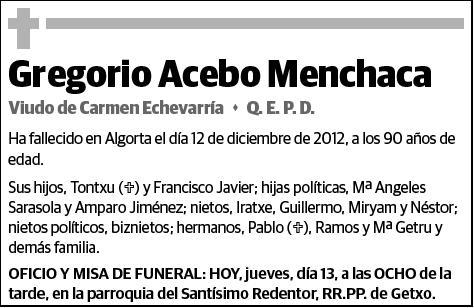 ACEBO MENCHACA,GREGORIO