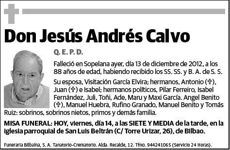 ANDRES CALVO,JESUS