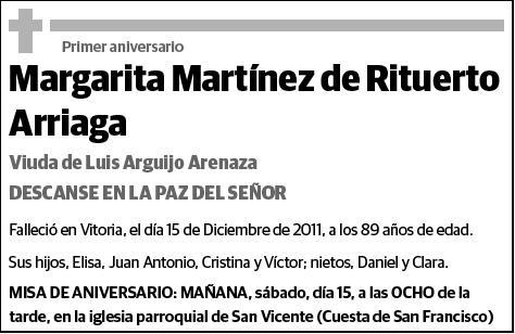 MARTINEZ DE RITUERTO ARRIAGA,MARGARITA