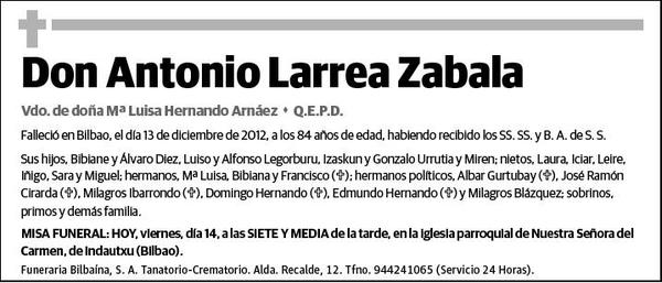 LARREA ZABALA,ANTONIO