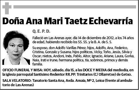 TAETZ ECHEVARRIA,ANA MARI