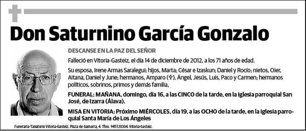 GARCIA GONZALO,SATURNINO