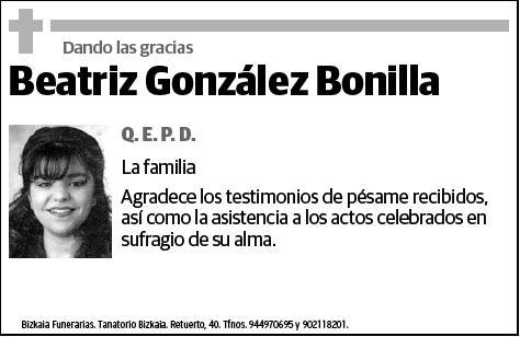 GONZALEZ BONILLA,BEATRIZ