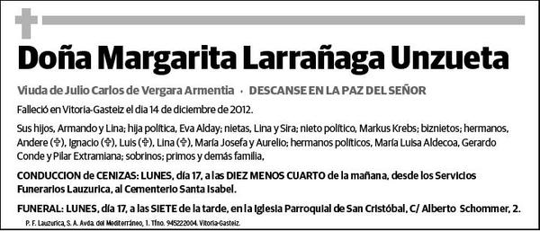 LARRAÑAGA UNZUETA,MARGARITA