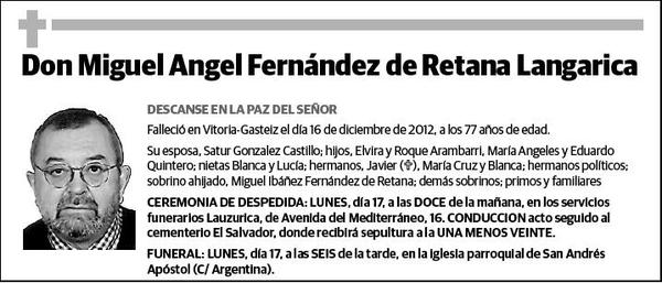 FERNANDEZ DE RETANA LANGARICA,MIGUEL ANGEL