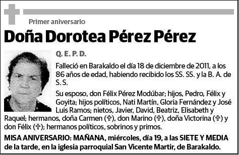 PEREZ PEREZ,DOROTEA