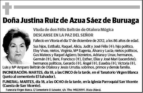 RUIZ DE AZUA SAEZ DE BURUAGA,JUSTINA