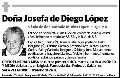 DE DIEGO LOPEZ,JOSEFA