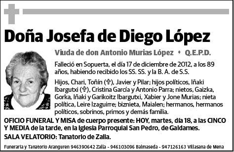 DE DIEGO LOPEZ,JOSEFA