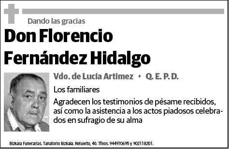 FERNANDEZ HIDALGO,FLORENCIO