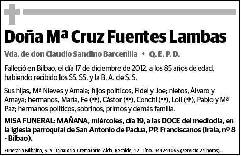 FUENTES LAMBAS,Mª CRUZ