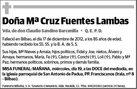 FUENTES LAMBAS,Mª CRUZ