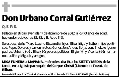 CORRAL GUTIERREZ,URBANO