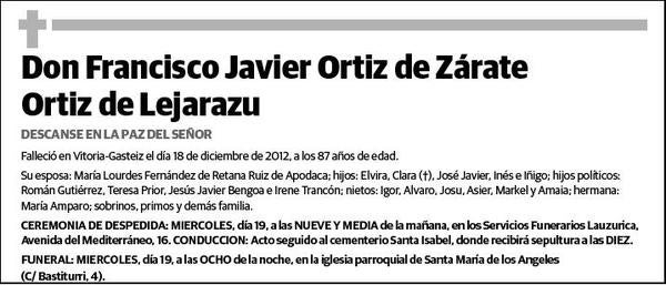 ORTIZ DE ZARATE,FRANCISCO JAVIER