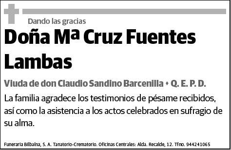 FUENTES LAMBAS,Mº CRUZ