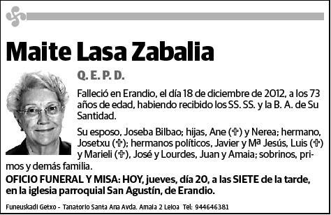 LASA ZABALIA,MAITE