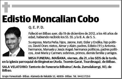 MONCALIAN COBO,EDISTIO