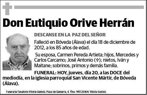 ORIVE HERRAN,EUTIQUIO