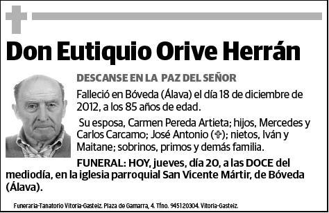 ORIVE HERRAN,EUTIQUIO