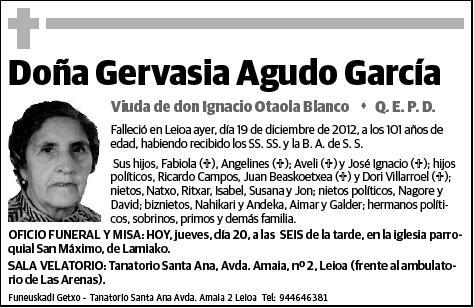 AGUDO GARCIA,GERVASIA