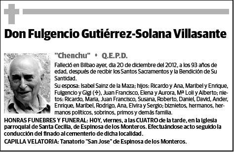 GUTIERREZ-SOLANA VILLASANTE,FULGENCIO