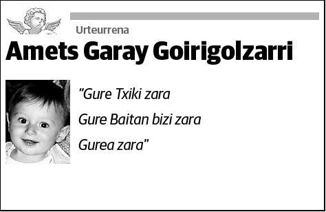 GARAY GOIRIGOLZARRI,AMETS