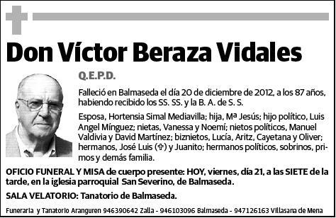 BERAZA VIDALES,VICTOR