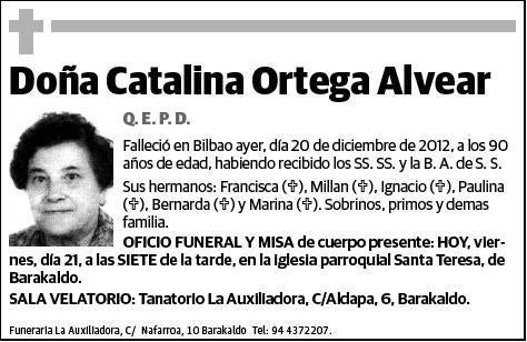 ORTEGA ALVEAR,CATALINA