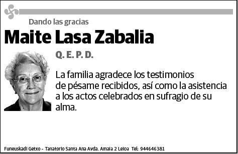 LASA ZABALIA,MAITE