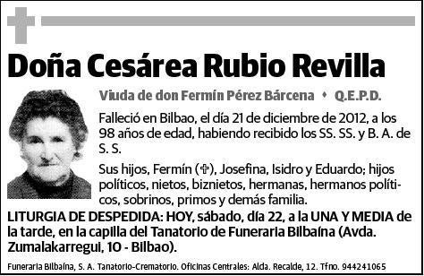 RUBIO REVILLA,CESAREA