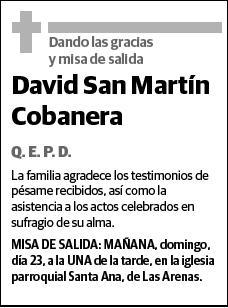 SAN MARTIN COBANERA,DAVID