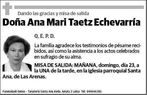 TAETZ ECHEVARRIA,ANA MARI