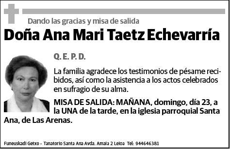 TAETZ ECHEVARRIA,ANA MARI