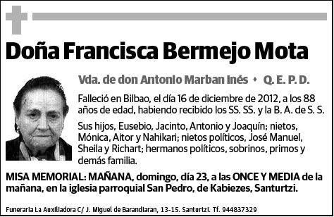 BERMEJO MOTA,FRANCISCA