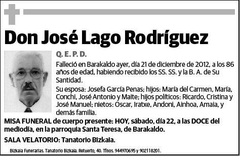 LAGO RODRIGUEZ,JOSE