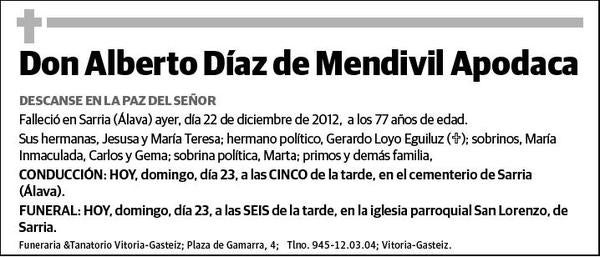 DIAZ DE MENDIVIL APODACA,ALBERTO