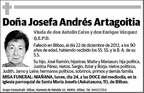 ANDRES ARTAGOITIA,JOSEFA