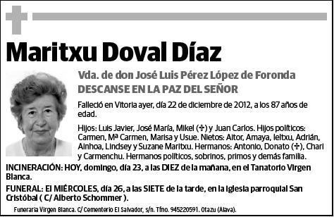 DOVAL DIAZ,MARITXU